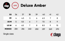 Load image into Gallery viewer, Chaya Deluxe Amber Skates Size Chart
